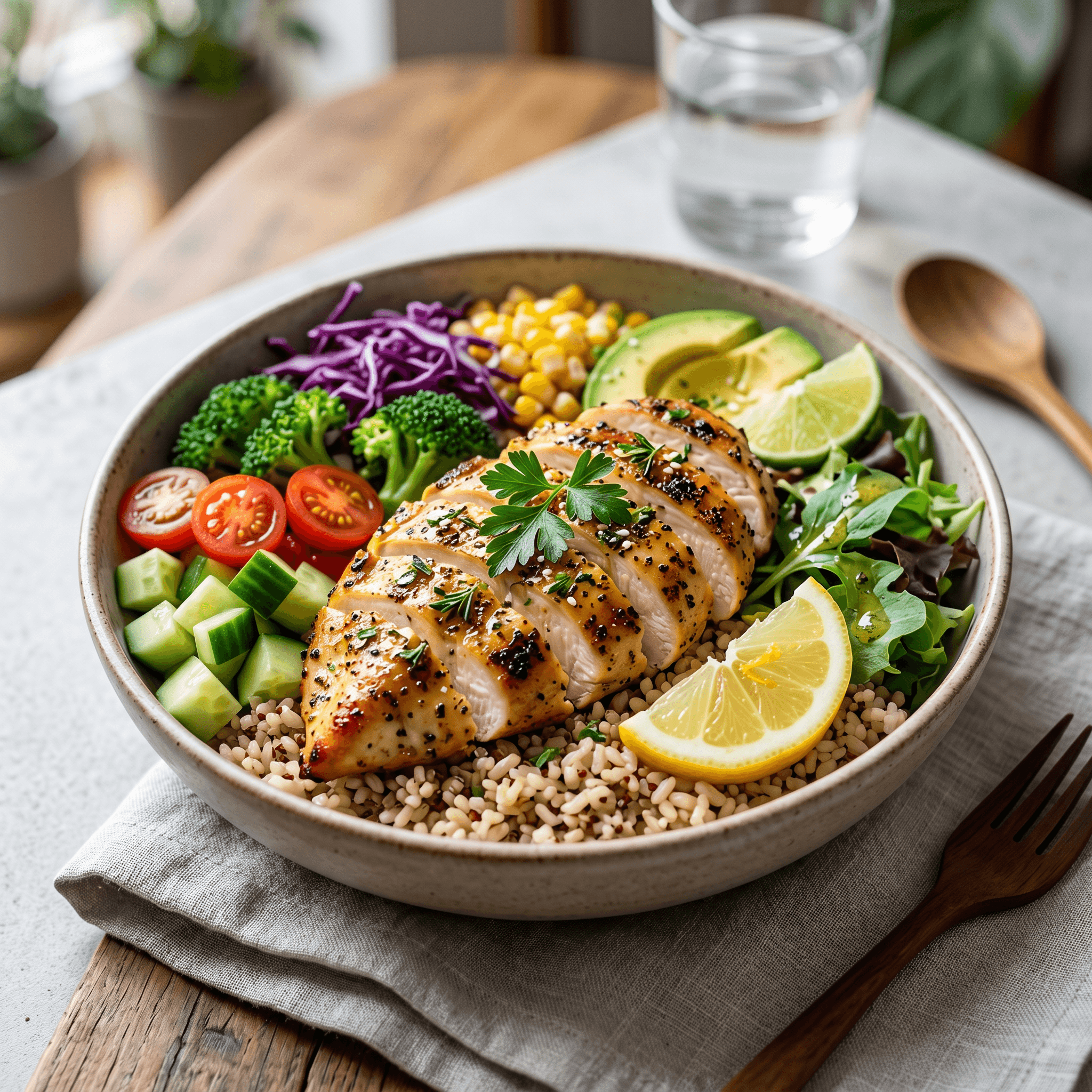 Lemon Pepper Chicken Bowl